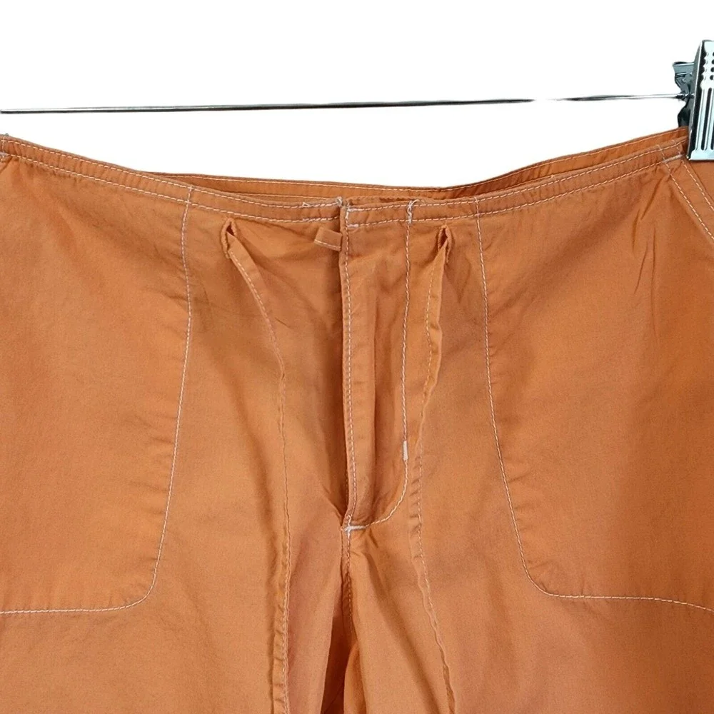A&F ABERCROMBIE & FITCH Women's Sz 4 Orange/Peach Drawstring Cargo Capri Pants - Picture 9 of 12